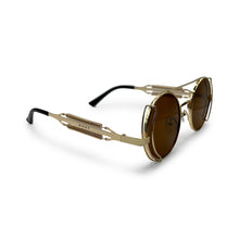 Load image into Gallery viewer, Gold Retro Unisex Sunglasses
